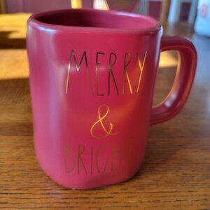Rae Dunn Red Merry & Bright Mug